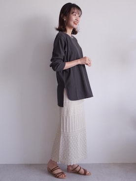 「OUTERSUNSET（アウターサンセット）のアイテム」を使った、kawamura_sさん（レディース・164cm）の春コーディネート