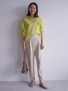 「Laugoa（ラウゴア）のアイテム（ハンドバッグ）」を使った、kawamura_sさん（レディース・164cm）の春コーディネート