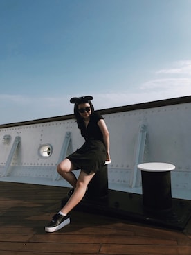 「black」｜_saexxさん（レディース・149cm）の夏コーディネート