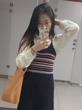 「stradivarius（ストラディバリウス）のアイテム（ワンピース/ドレス）」を使った、sHIyUさん（レディース・162cm）の冬コーディネート