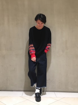 「ファセッタズム」｜「アイテム（スウェット）」を使った、寺田イス銀河さん（メンズ・178cm）の夏コーディネート