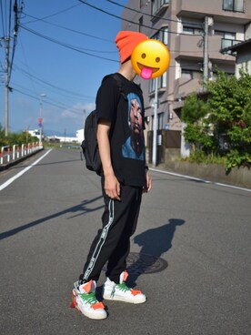 「LONELY/論理（ロンリー）のアイテム（帽子）」を使った、ひろさん（メンズ・170cm）の夏コーディネート