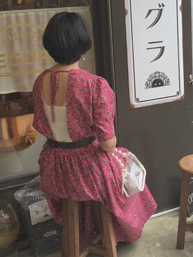 「mocha（モチャ）のアイテム（バッグ）」を使った、しゅりんぷさん（レディース・158cm）の夏コーディネート