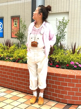 「足袋」｜「アイテム（サロペット/オーバーオール）」を使った、J's by A-double さん（レディース・155cm）の夏コーディネート