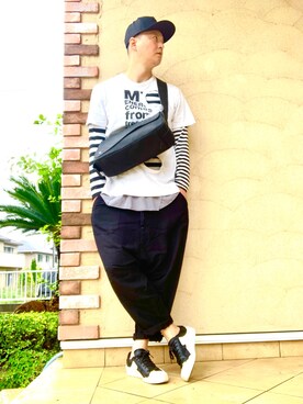 「Yohji Yamamoto（ヨウジヤマモト）のアイテム（スニーカー）」を使った、J's by A-double さん（メンズ・178cm）の春コーディネート