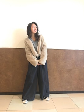 「Green　Parks（グリーンパークス）のアイテム（ブルゾン）」を使った、natsuさん（レディース・155cm）の秋コーディネート