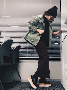 「UNIQLO（ユニクロ）のアイテム（スウェット）」を使った、Ｍ Ｏ Ｅ Ｋ Ｏさん（レディース・150cm）の冬コーディネート