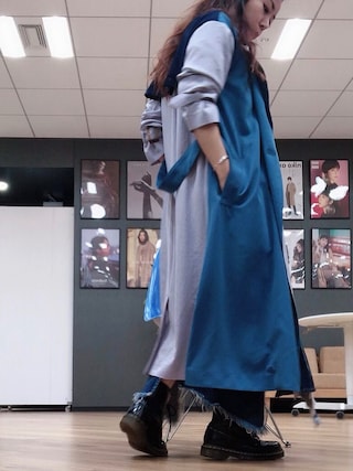 UN3D.（アンスリード）の「アシメデニムスカート（デニムスカート