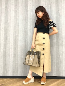「Aラインスカート」｜「アイテム（その他）」を使った、Ｍ Ｏ Ｅ Ｋ Ｏさん（レディース・150cm）の夏コーディネート