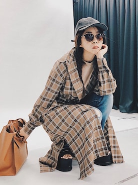 「Andemiu（アンデミュウ）のアイテム（キャップ）」を使った、Ｍ Ｏ Ｅ Ｋ Ｏさん（レディース・150cm）の夏コーディネート