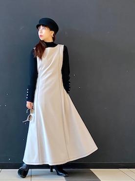 「Andemiu（アンデミュウ）のアイテム（キャップ）」を使った、Ｍ Ｏ Ｅ Ｋ Ｏさん（レディース・150cm）の秋コーディネート