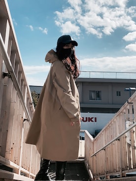 「H&M（エイチ・アンド・エム）のアイテム（キャップ）」を使った、Ｍ Ｏ Ｅ Ｋ Ｏさん（レディース・150cm）の秋コーディネート