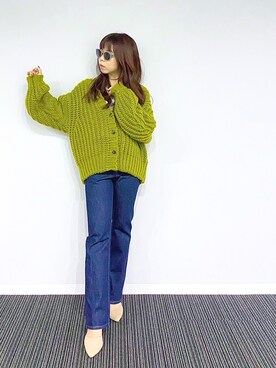 「ゆるカーディガン」｜Ｍ Ｏ Ｅ Ｋ Ｏさん（レディース・150cm）の冬コーディネート