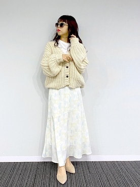 「ゆるカーディガン」｜Ｍ Ｏ Ｅ Ｋ Ｏさん（レディース・150cm）の冬コーディネート