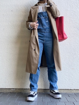 「HYKE（ハイク）のアイテム（トレンチコート）」を使った、Ｍ Ｏ Ｅ Ｋ Ｏさん（レディース・150cm）の冬コーディネート