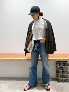 「Re Done（リダン）のアイテム」を使った、Ｍ Ｏ Ｅ Ｋ Ｏさん（レディース・150cm）の春コーディネート