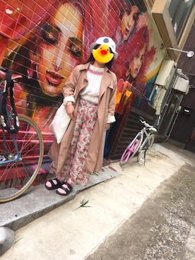 「アイテム（トレンチコート）」を使った、そさん（レディース・151cm・10代）の春コーディネート