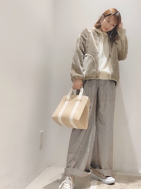 「AMERICAN HOLIC」｜「アイテム（ブルゾン）」を使った、sayoさん（レディース・160cm）の冬コーディネート