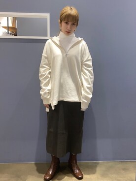 「AMERICAN HOLIC」｜「アイテム（スウェット）」を使った、sayoさん（レディース・160cm）の冬コーディネート