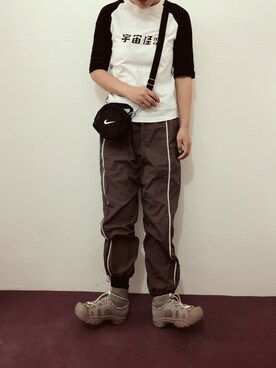 「NIKE(ナイキ)のアイテム(ショルダーバッグ)」を使った、クジラさん(レディース・160cm)の秋コーディネート