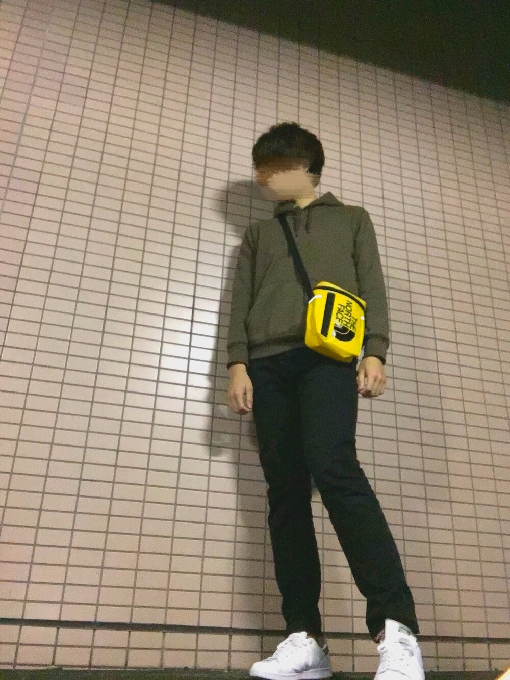 「GU、UNIQLO、adidas、THE NORTH FACE、カジュアルコーデ」｜「GUのアイテム（パーカー、グリーン系）」を使った、ko-ichiさん（メンズ・184cm）の秋コーディネートの1枚目の写真