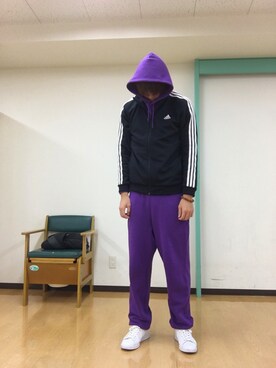 「アイテム（ジャージ）」を使った、ko-ichiさん（メンズ・184cm・10代）の秋コーディネート