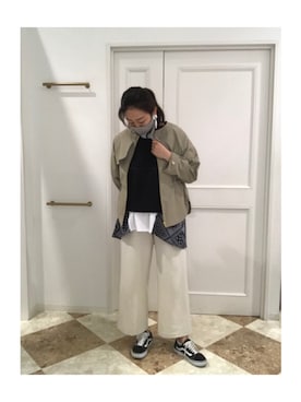 「Bou Jeloud（ブージュルード）のアイテム（ジャケット/アウター）」を使った、Yumi Ishiharaさん（レディース・170cm）の春コーディネート