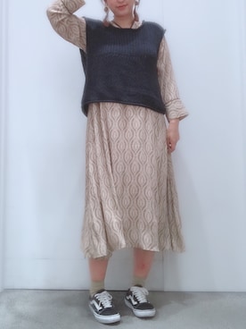 「vans」｜「アイテム（ワンピース/ドレス）」を使った、Yumi Ishiharaさん（レディース・170cm）の春コーディネート