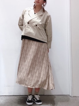 「インスタやってます」｜「アイテム（その他アウター）」を使った、Yumi Ishiharaさん（レディース・170cm）の春コーディネート