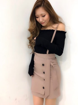 「LIPSERVICE（リップサービス）のアイテム（トップス）」を使った、rinaさん（レディース・158cm）の夏コーディネート