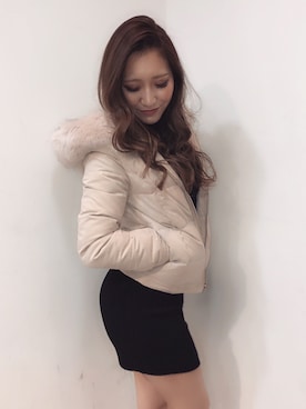 「LIPSERVICE（リップサービス）のアイテム（ダウンジャケット/コート）」を使った、rinaさん（レディース・158cm）の秋コーディネート