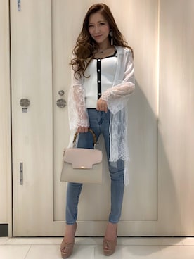 「LIPSERVICE（リップサービス）のアイテム（アクセサリー）」を使った、rinaさん（レディース・158cm）の春コーディネート