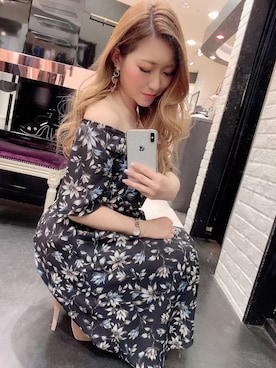 「LIPSERVICE（リップサービス）のアイテム（シャツワンピース）」を使った、rinaさん（レディース・158cm）の夏コーディネート