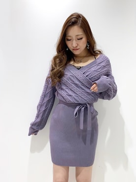 「ケーブル」｜rinaさん（レディース・158cm）の冬コーディネート