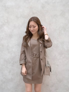 「LIPSERVICE（リップサービス）のアイテム（ジャケット/アウター）」を使った、rinaさん（レディース・158cm）の春コーディネート