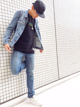 「ドラフトリーバイス」｜「アイテム（キャップ）」を使った、m ★ sさん（メンズ・178cm）の冬コーディネート