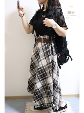 「H&M（エイチ・アンド・エム）のアイテム（腕時計）」を使った、ありんこさん（レディース・154cm）の夏コーディネート