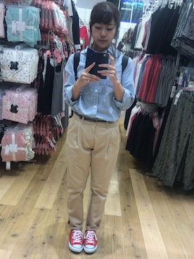 「BLUE BLUE（ブルーブルー）のアイテム（PC・スマホグッズ/家電）」を使った、chihiroさん（レディース・155cm）の秋コーディネート