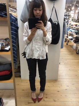 「BLUE BLUE（ブルーブルー）のアイテム（PC・スマホグッズ/家電）」を使った、chihiroさん（レディース・155cm）の秋コーディネート