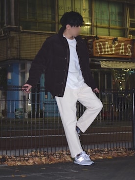 「UNIQLO（ユニクロ）のアイテム（カーゴパンツ）」を使った、しゃちょーさん（メンズ・169cm）の冬コーディネート