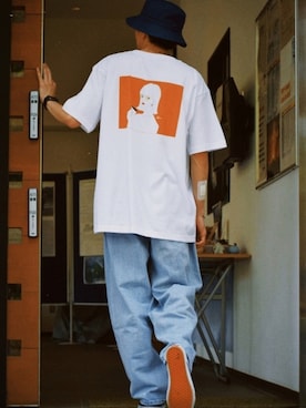 「LOOPのアイテム（トップス）」を使った、しゃちょーさん（メンズ・169cm）の春コーディネート