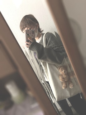 「apres jour（アプレジュール）のアイテム（スウェット）」を使った、pon𓂃 𓈒𓏸さん（レディース・158cm）の冬コーディネート