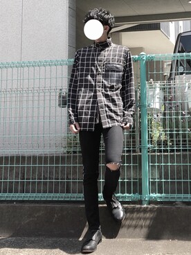 「PARADOX（パラドックス）のアイテム（トップス）」を使った、ゆゆゆさん（メンズ・179cm）の春コーディネート