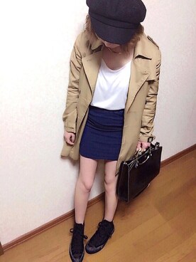 「春コート」｜Sachuさん（レディース・153cm）の春コーディネート