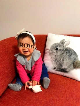 「baby ampersand（ベビーアンパサンド）のアイテム」を使った、IROさん（キッズ・70cm）の冬コーディネート