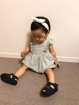 「1歳3ヶ月」｜「アイテム（オールインワン・サロペット）」を使った、IROさん（キッズ・70cm）の夏コーディネート