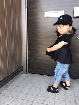 「2歳3ヶ月」｜「アイテム（キャップ）」を使った、IROさん（キッズ・80cm）の夏コーディネート