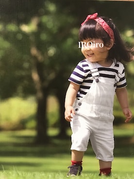 「2歳5ヶ月」｜「アイテム（サロペット/オーバーオール）」を使った、IROさん（キッズ・80cm）の夏コーディネート