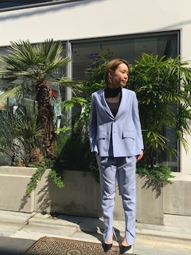 「UJOH（ウジョー）のアイテム（スラックス）」を使った、ioroiさん（レディース・169cm）の春コーディネート