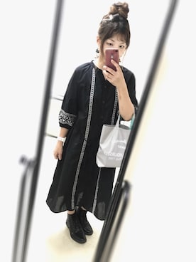 「アイテム（シャツワンピース）」を使った、kotomiさん（レディース・152cm・20代）の夏コーディネート